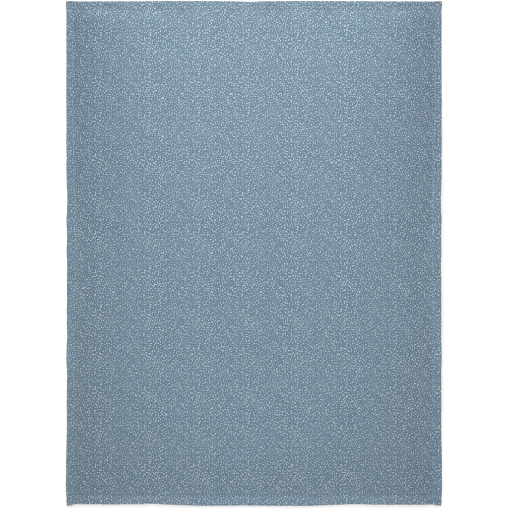 Arctic Thaw - Dark Grey Blanket, Plush Fleece, 60x80, Blue