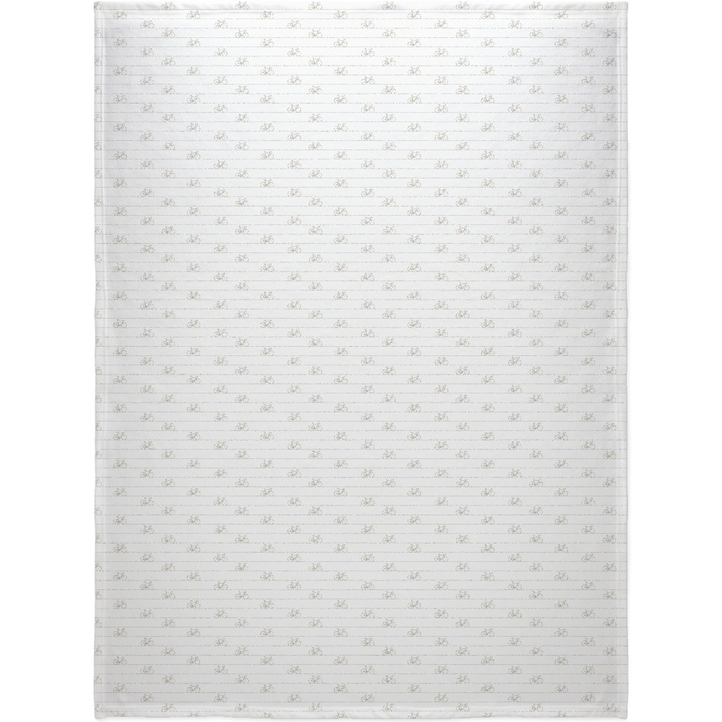 Biking Blanket, Plush Fleece, 60x80, White, Pebble