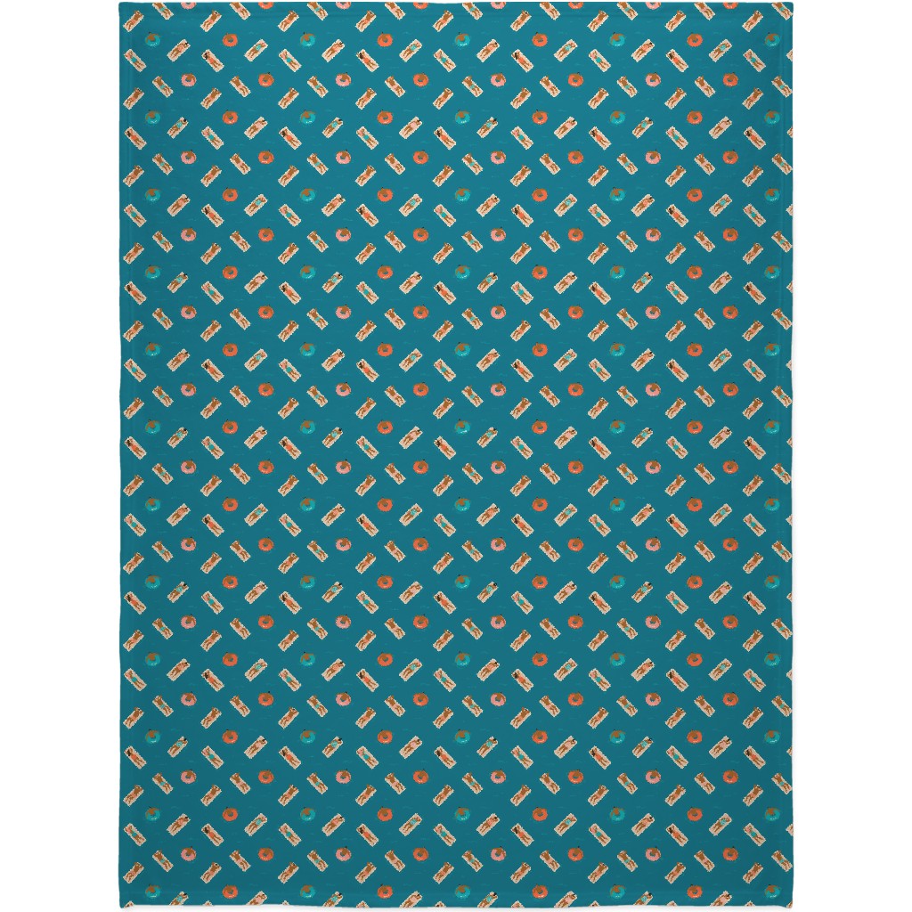 Summertime Blanket, Plush Fleece, 60x80, Blue