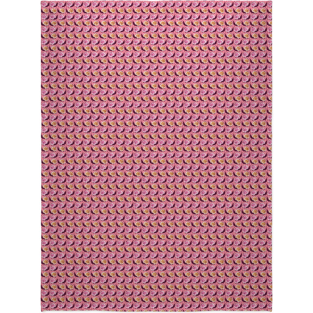 Snails Blanket, Plush Fleece, 60x80, Pink