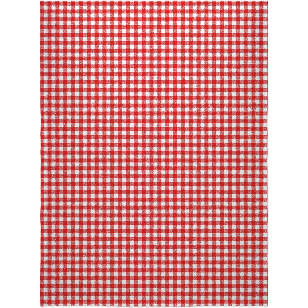 Buffalo Plaid Blanket, Plush Fleece, 60x80, Red