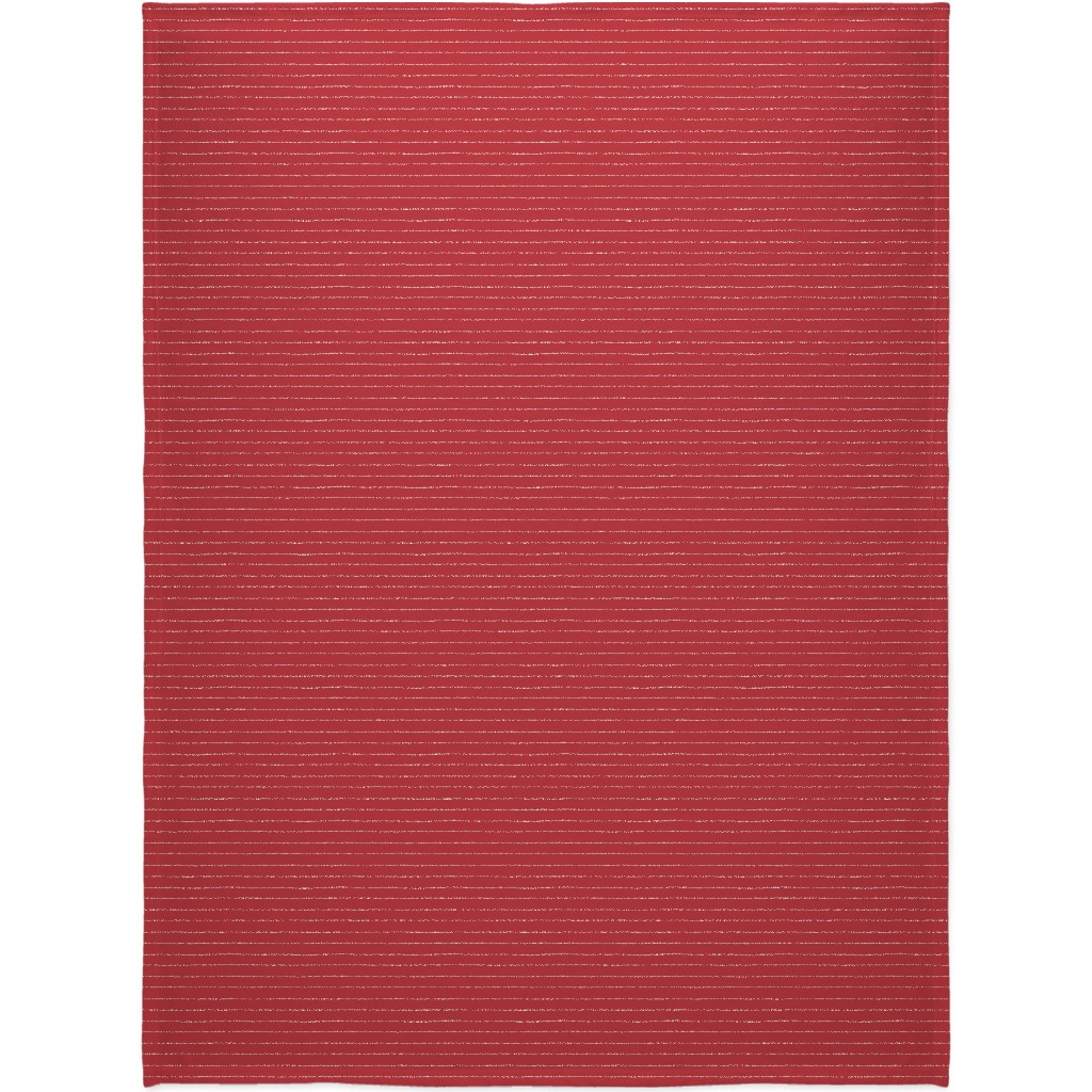 Christmas Stripes Blanket, Sherpa, 60x80, Red