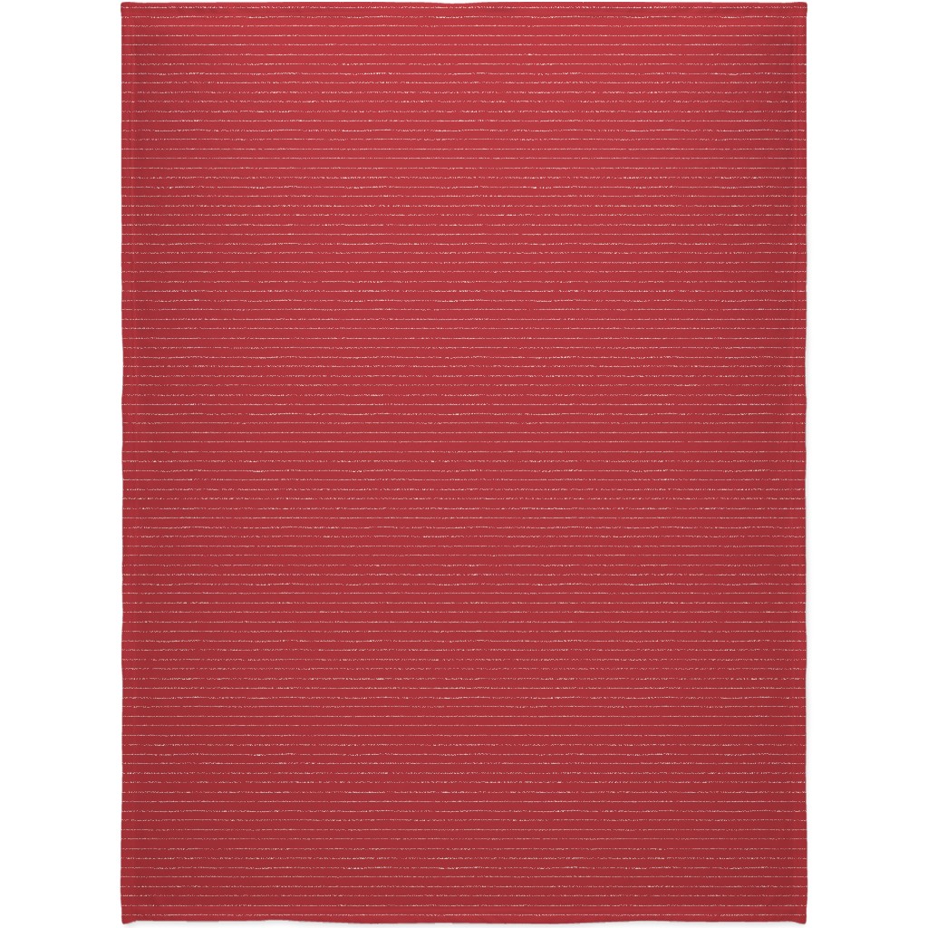 Christmas Stripes Blanket, Sherpa, 60x80, Red, Apple