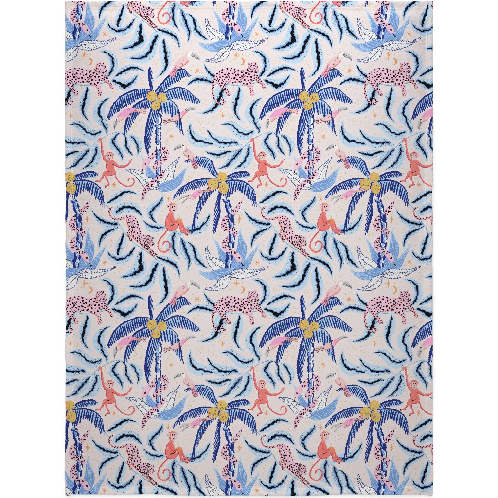 Tropical Surrealism - Bright Blanket, Sherpa, 60x80, Multicolor