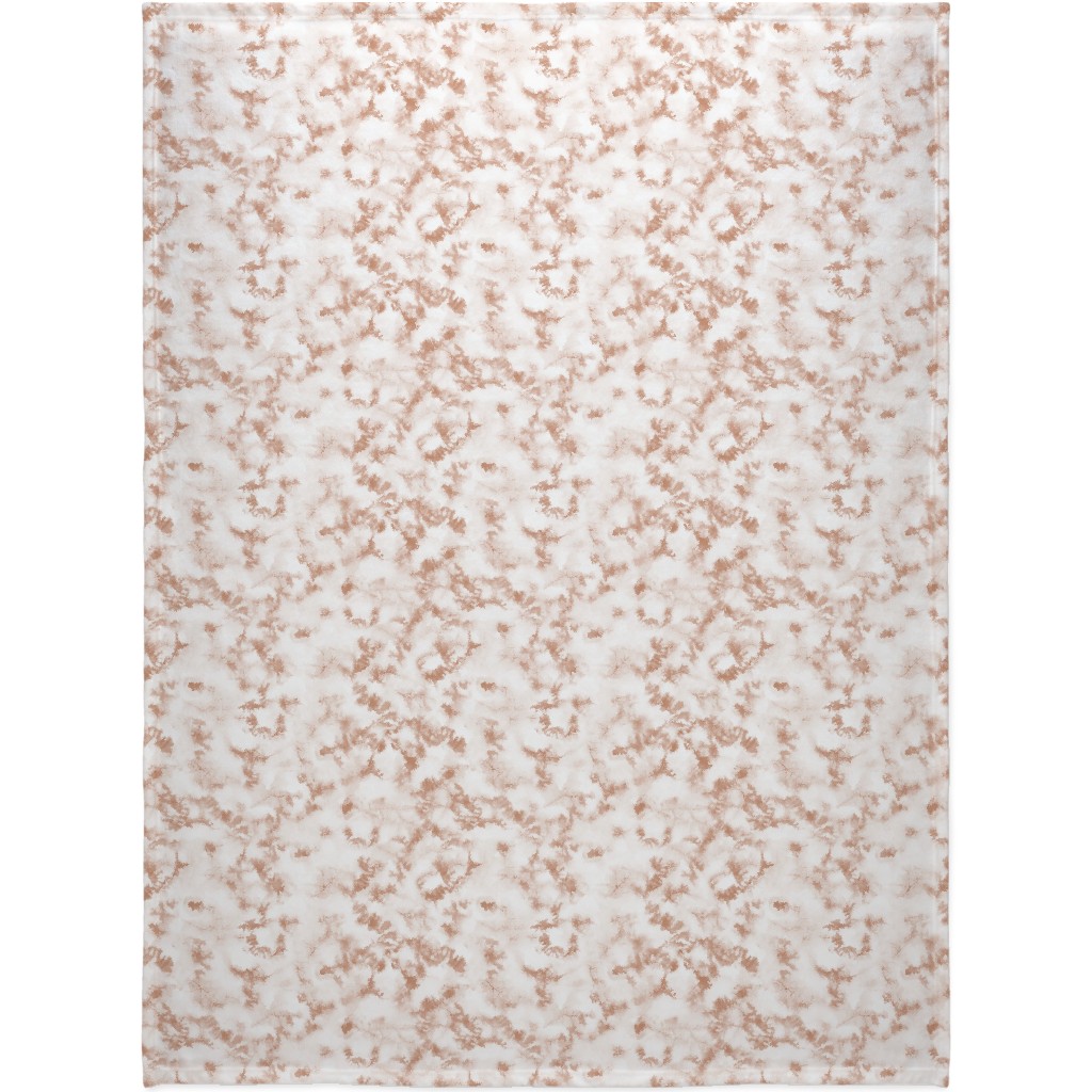 Inked Tie Dye Blanket, Sherpa, 60x80, Beige, Pearl