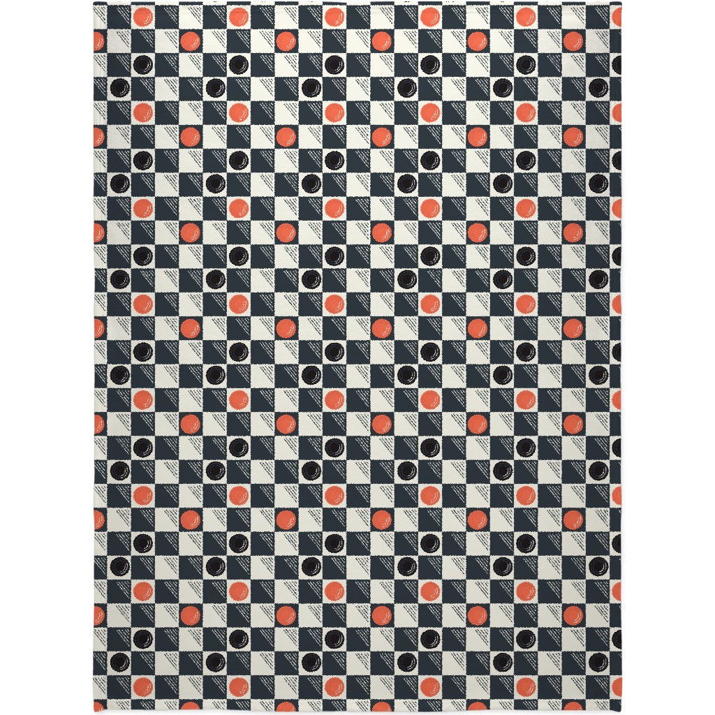 Checkers Blanket, Sherpa, 60x80, Multicolor