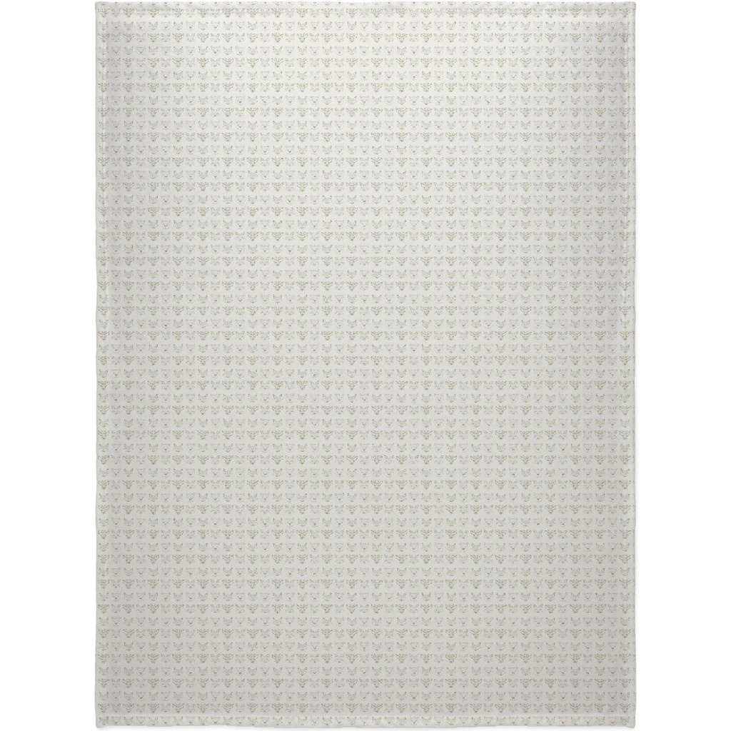 Forest Friends - Neutral Blanket, Sherpa, 60x80, Beige, Pearl