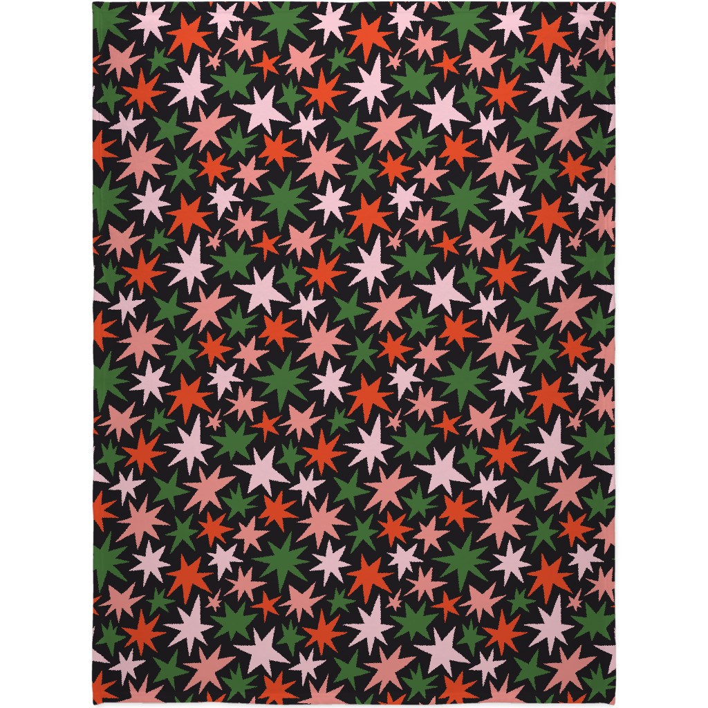 Christmas Stars - Multi Blanket, Sherpa, 60x80, Multicolor