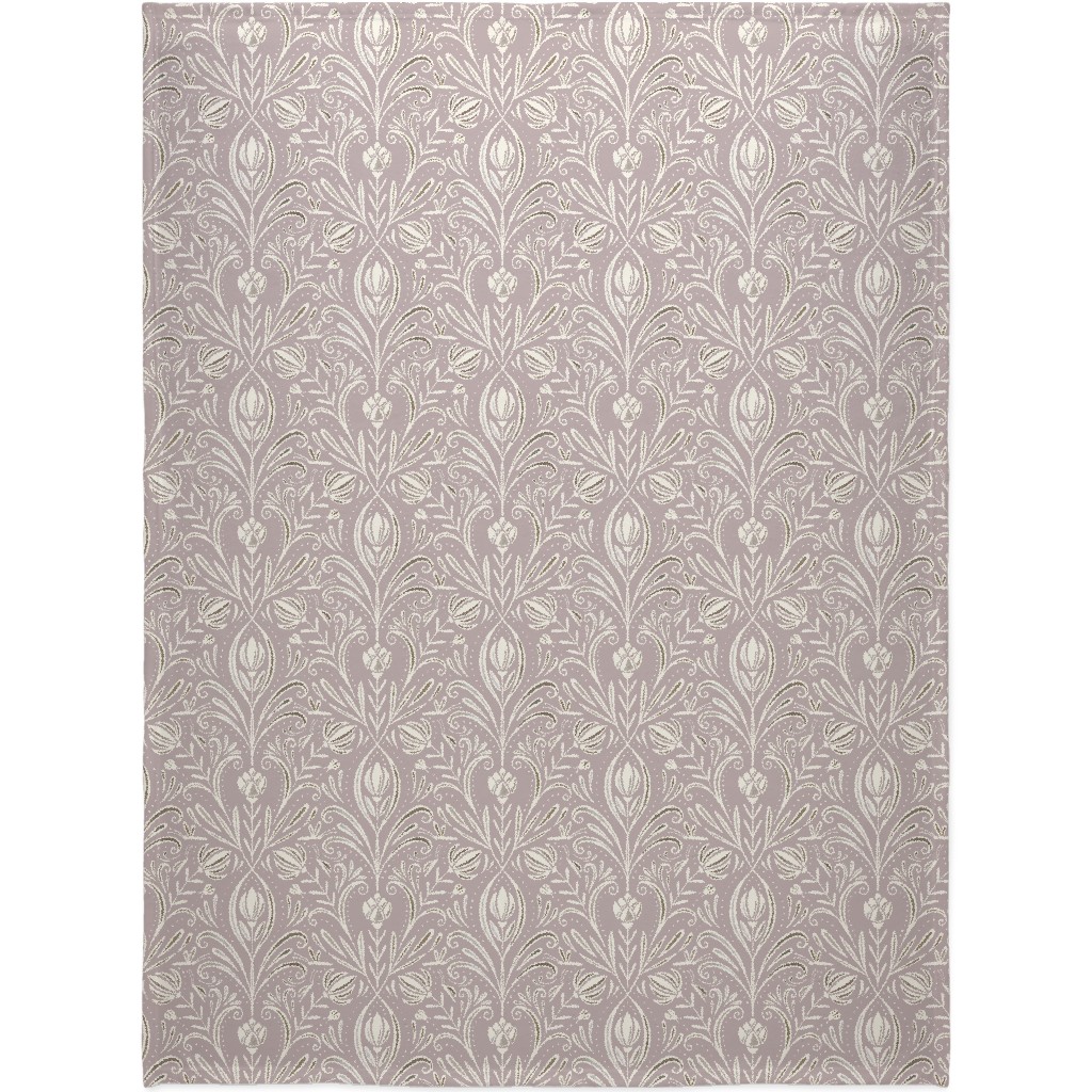 Rochelle Blanket, Sherpa, 60x80, Purple, Rye