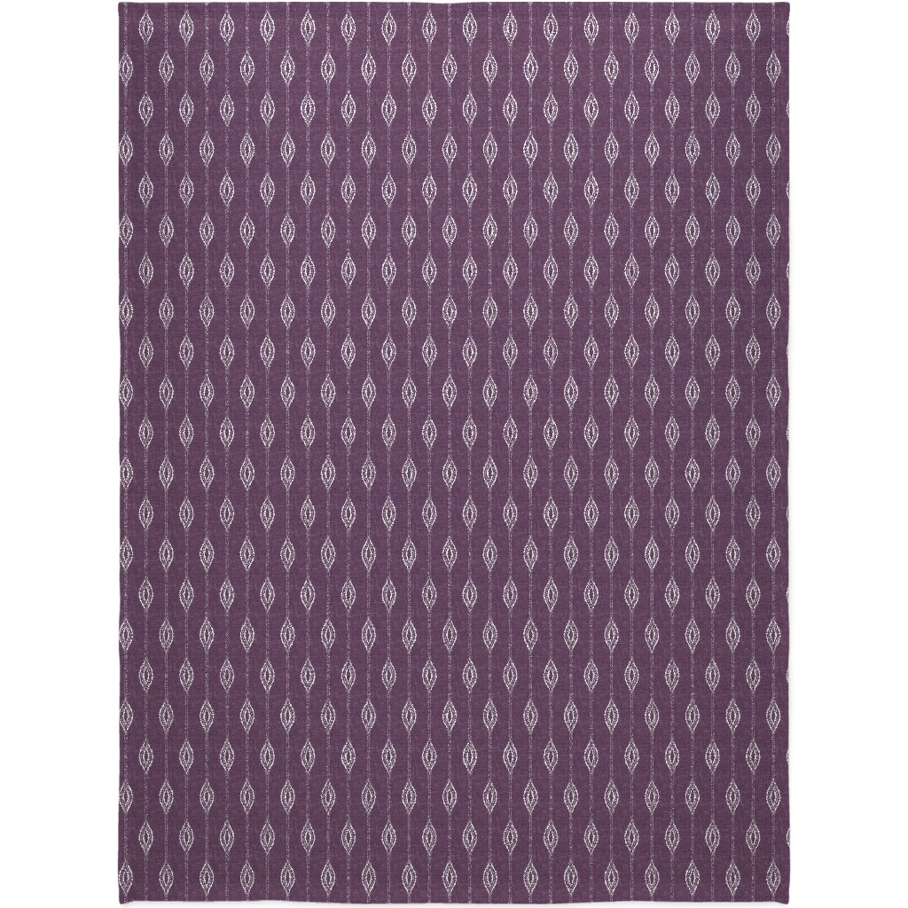 Diamant - Eggplant Blanket, Sherpa, 60x80, Purple, Purple