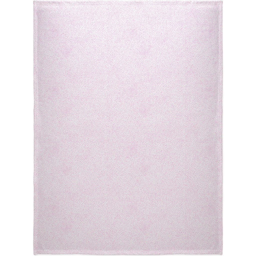 Dot - Happy Pink on White Blanket, Sherpa, 60x80, Pink