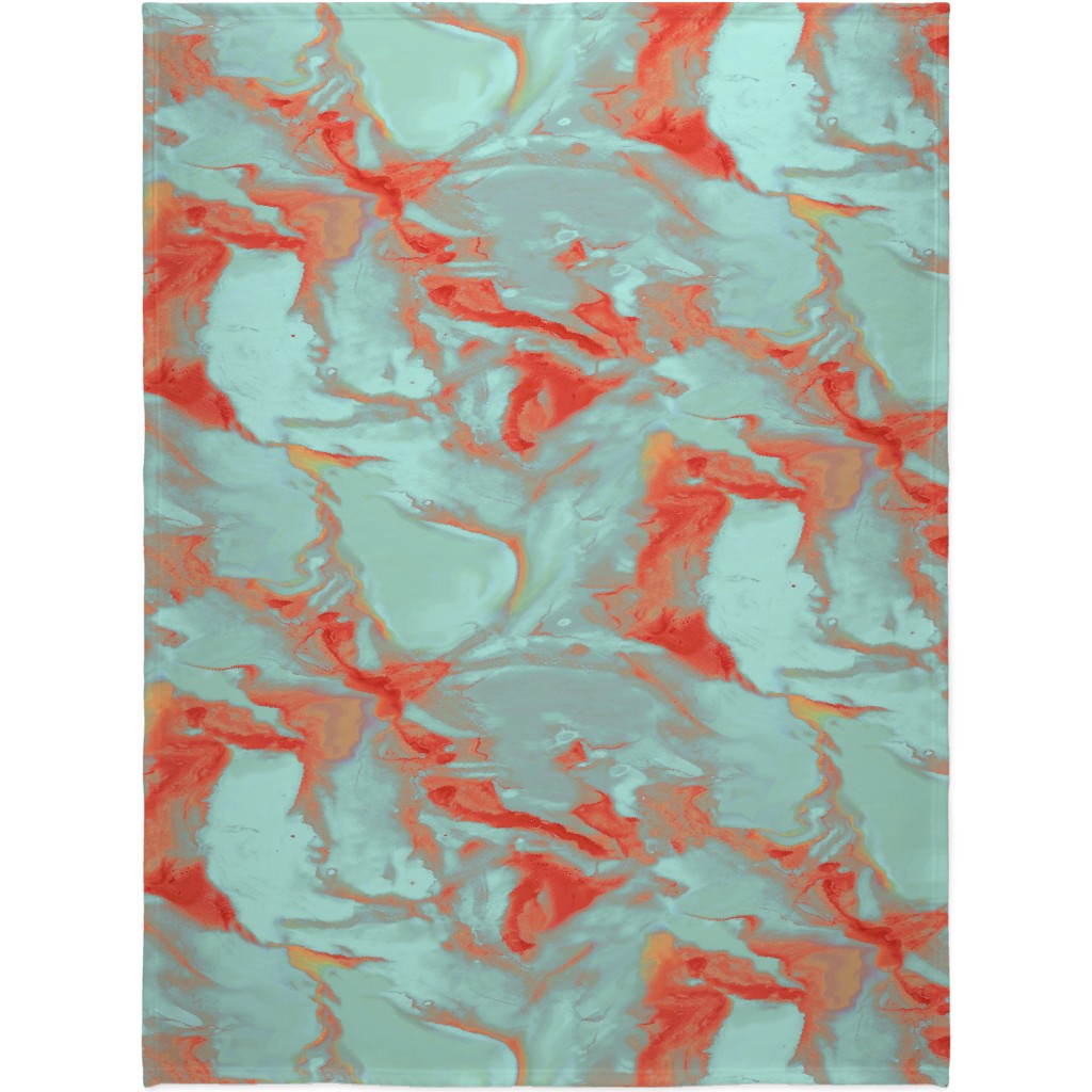 Abstract Watercolor - Multi Blanket, Sherpa, 60x80, Blue, True Blue