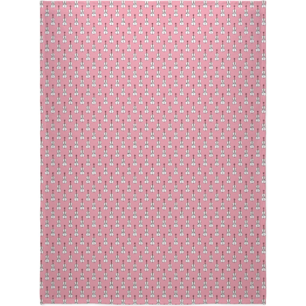 Violins - Pink Blanket, Sherpa, 60x80, Pink, Bright Pink