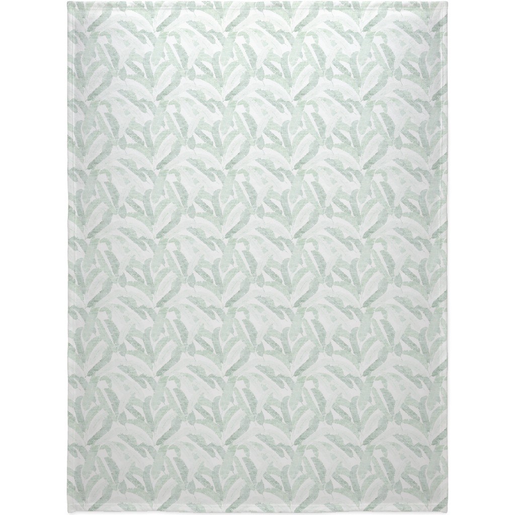 Banana Leaf - Light Blanket, Sherpa, 60x80, Green