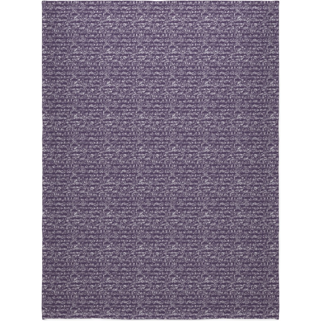 Handwritten Sheet Music Blanket, Sherpa, 60x80, Purple, Verbena