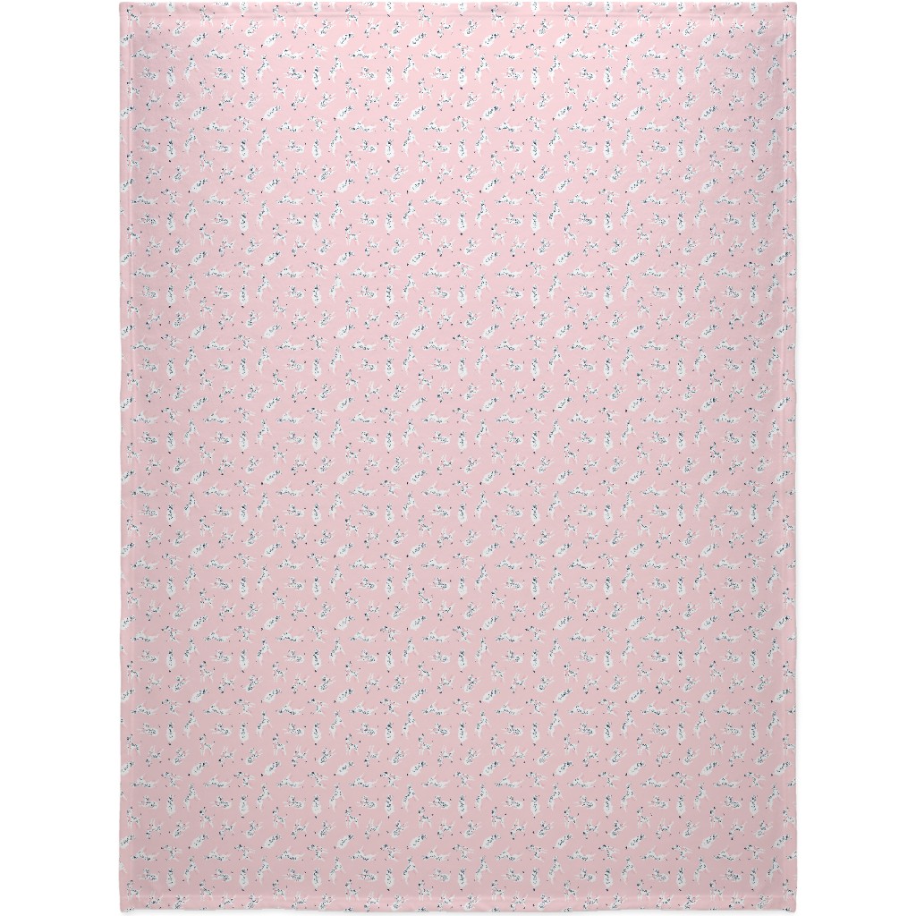 Funny Dalmatian - Pink Blanket, Sherpa, 60x80, Pink