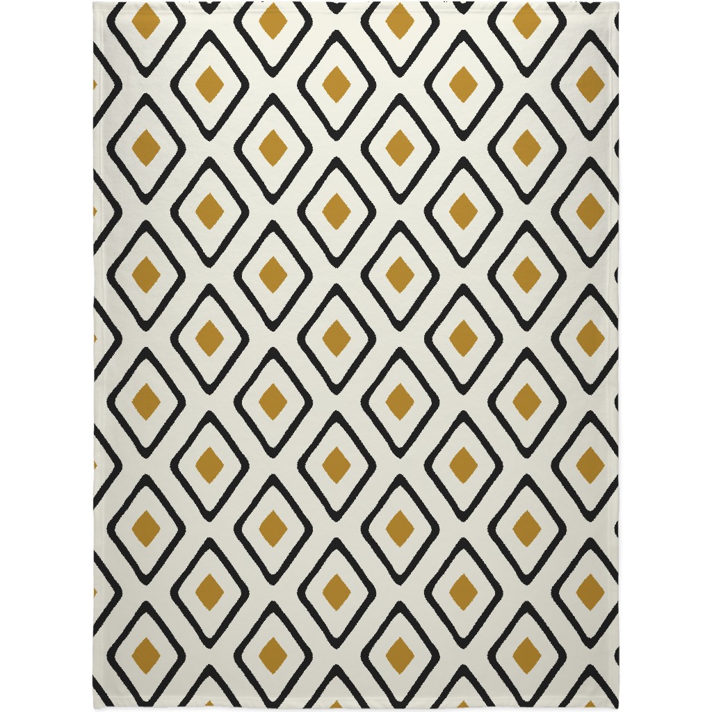 Diamond in Diamond - Neutral Blanket, Sherpa, 60x80, Beige, Pearl