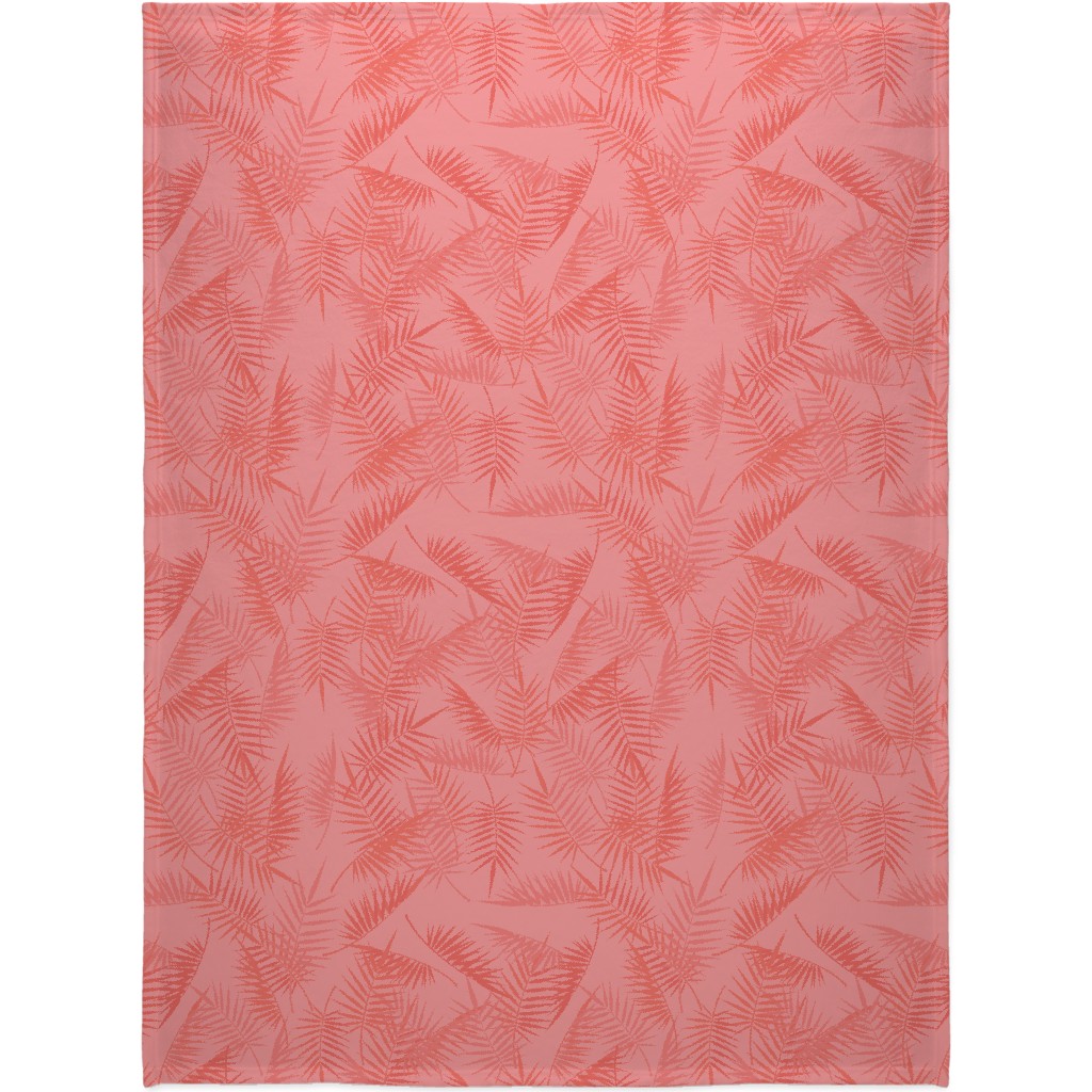 Tropical - Coral Blanket, Sherpa, 60x80, Pink