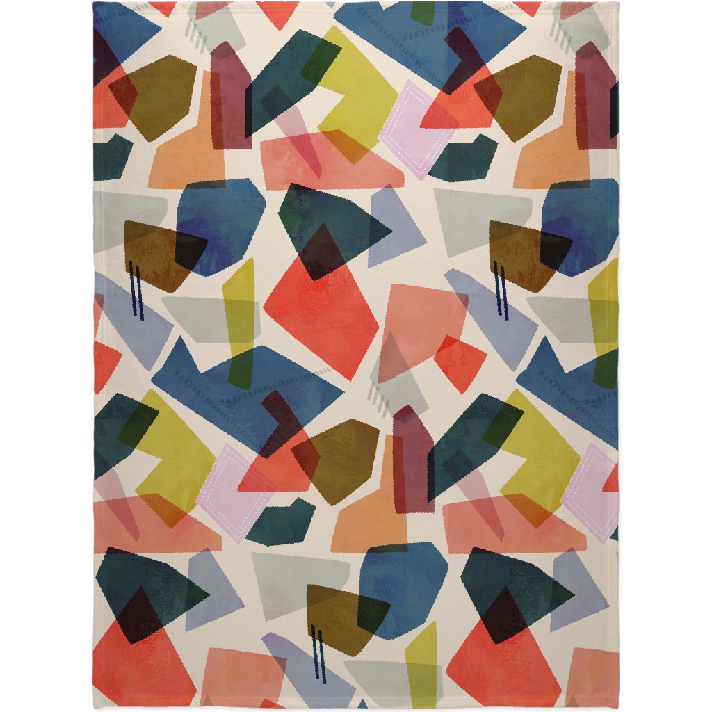 Color Block Blanket, Sherpa, 60x80, Multicolor