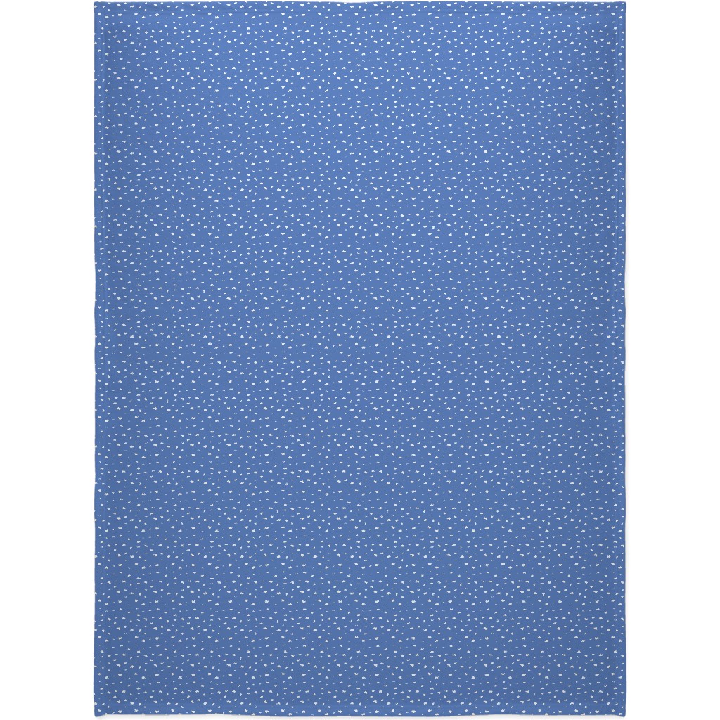 Shells - Blue Blanket, Sherpa, 60x80, Blue, True Blue