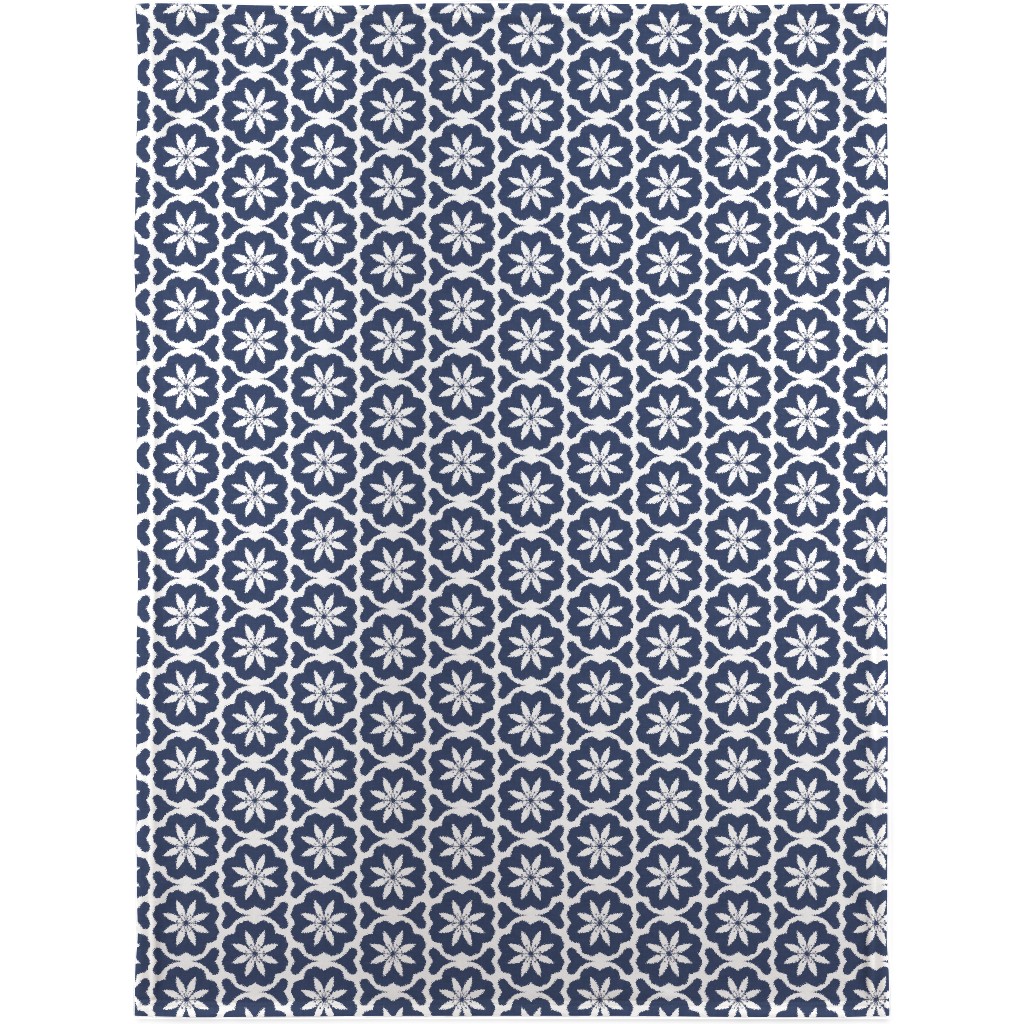 Dutch Flowers - Blue Blanket, Fleece, 30x40, Blue, True Blue