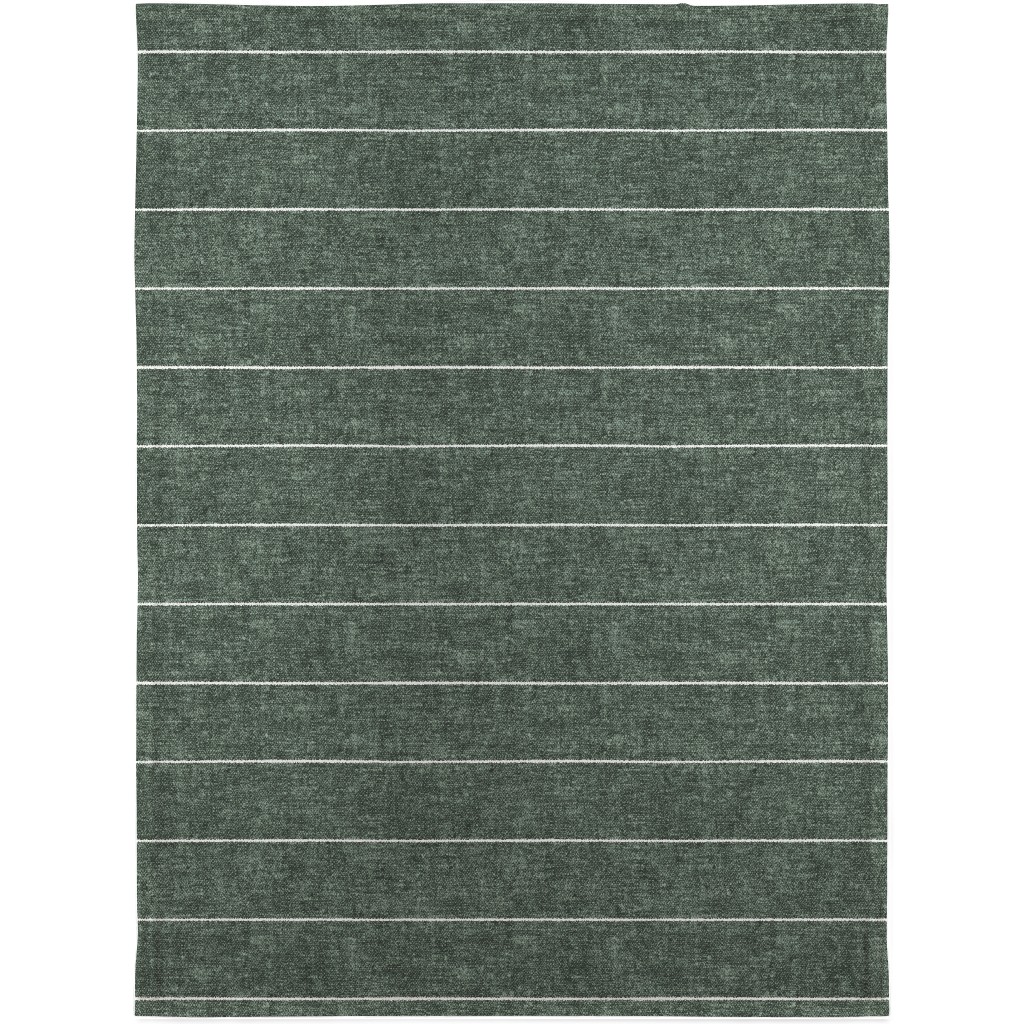 Farmhouse Stripes - Restoration Green Blanket, Fleece, 30x40, Green