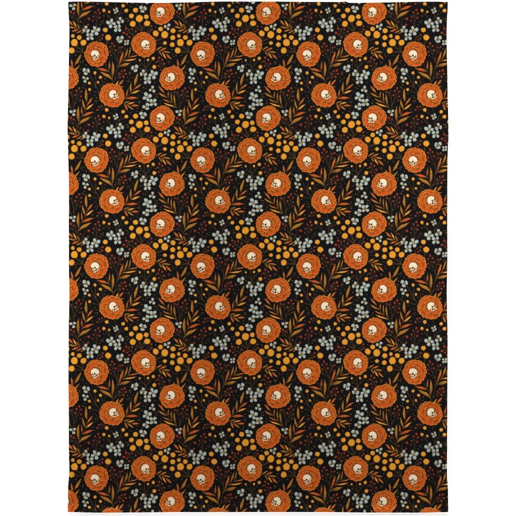 Halloween Floral - Multi Blanket, Fleece, 30x40, Multicolor