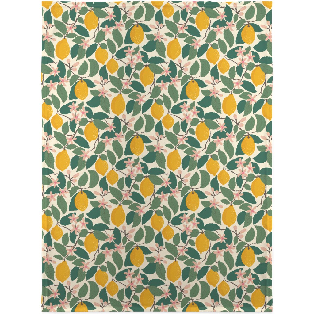 Lemon Tree - Yellow Blanket, Fleece, 30x40, Yellow, Classic Yellow