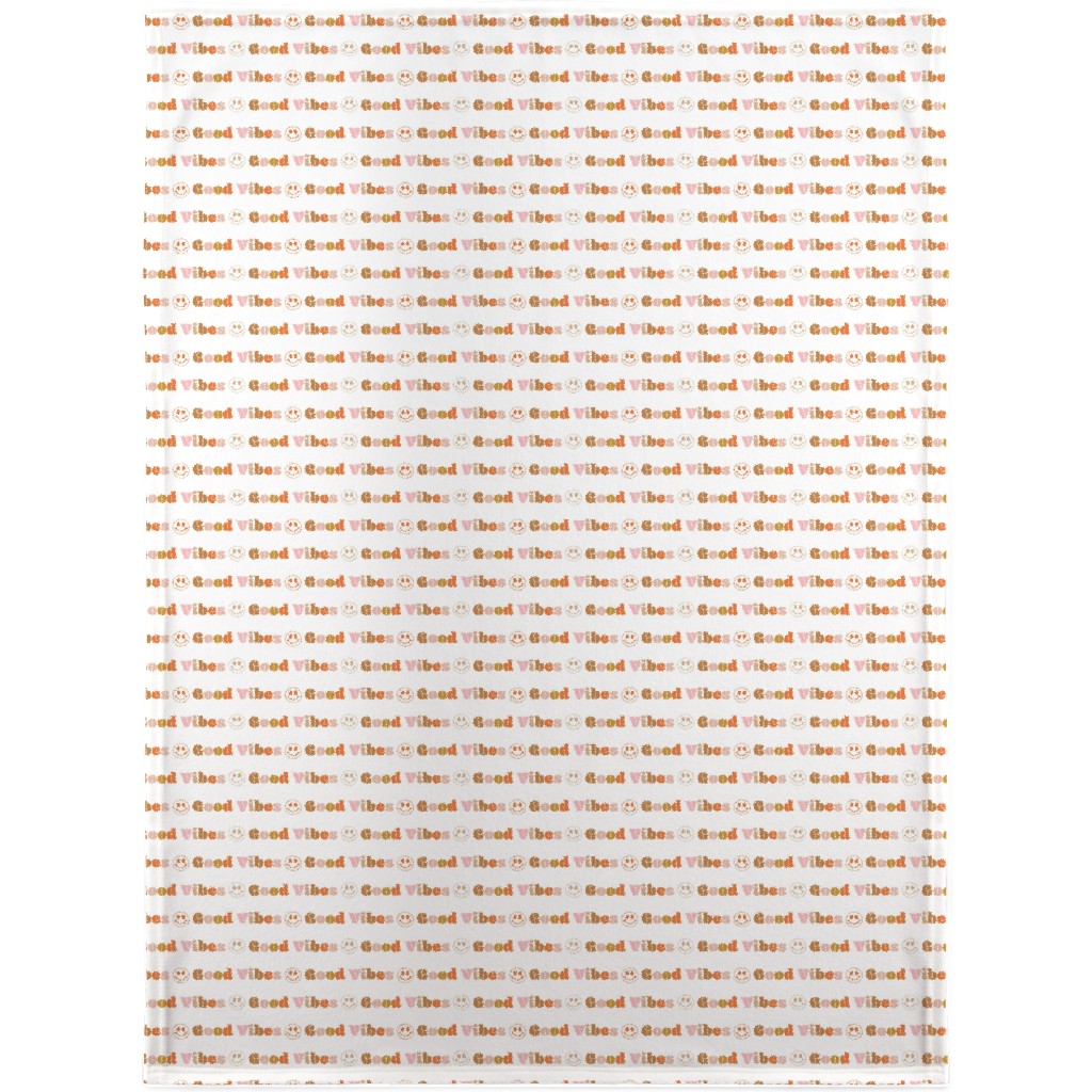 Good Vibes - Neutral Blanket, Fleece, 30x40, Beige, Pearl