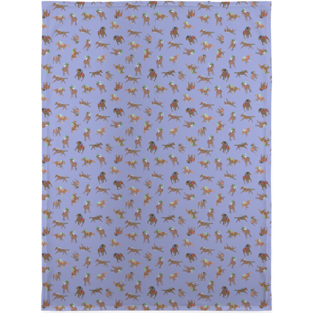Horses Running Blanket, Fleece, 30x40, Purple