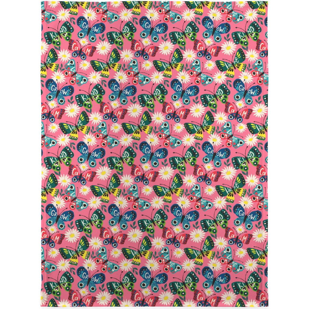 Garden Butterfly - Multi Blanket, Fleece, 30x40, Multicolor