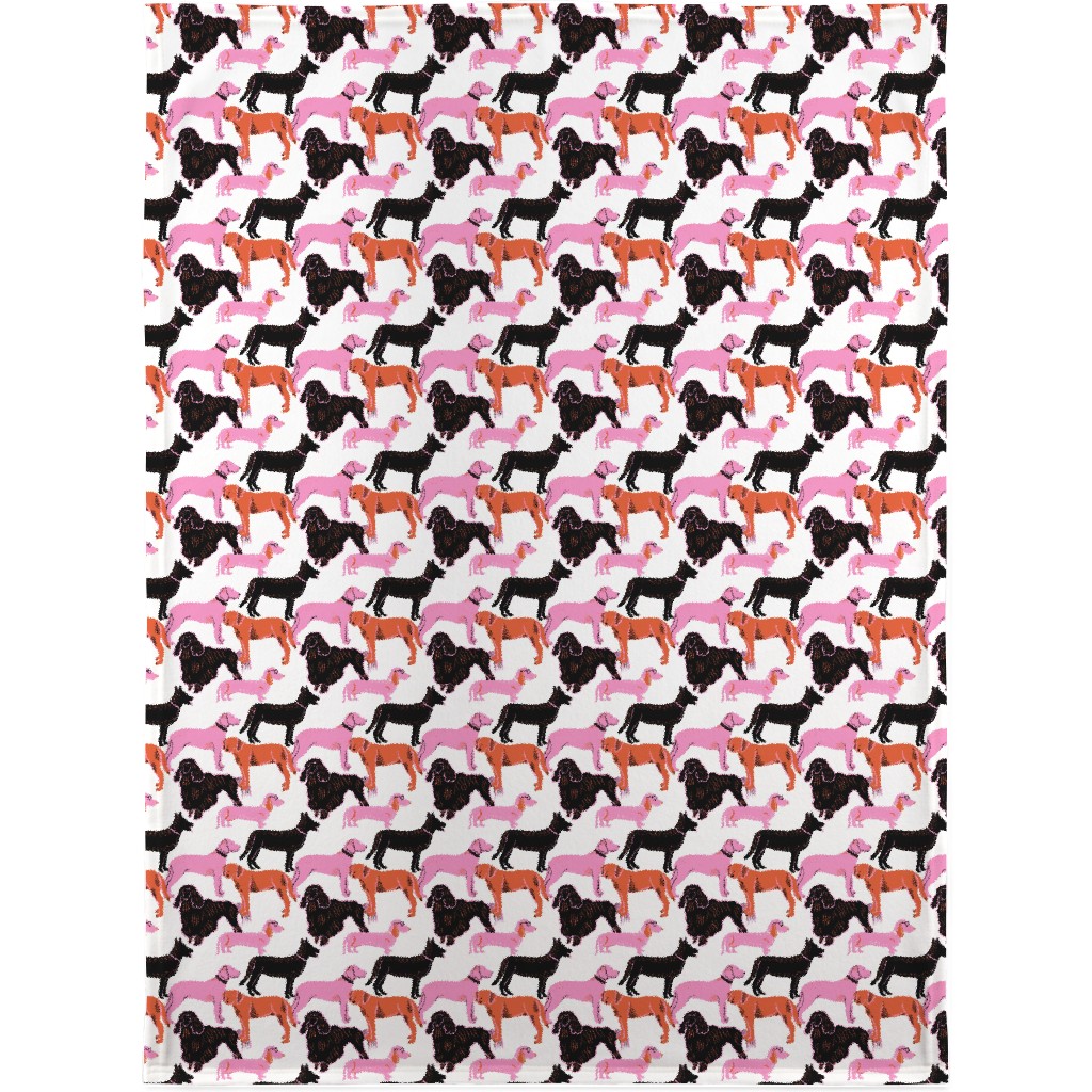 Goofy Dog Friends Blanket, Fleece, 30x40, White, White