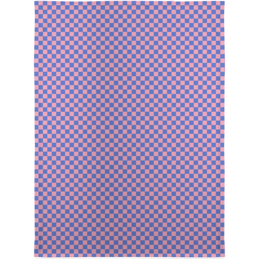 Fun Checkers - Pink and Purple Blanket, Fleece, 30x40, Pink, Bright Pink