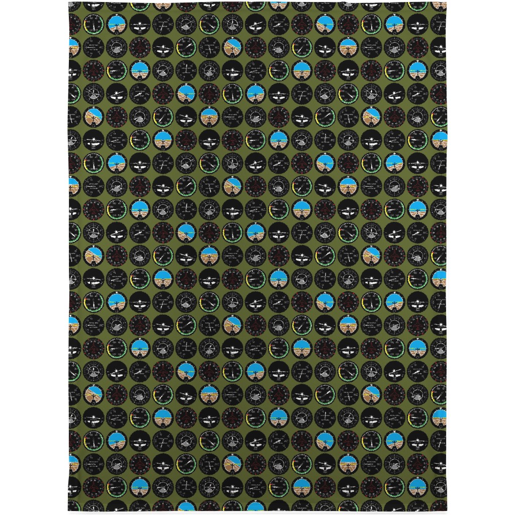 Flight Deck Blanket, Fleece, 30x40, Green, Evergreen