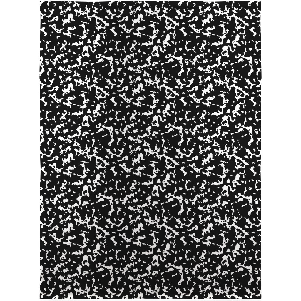 Composition Notebook - Black & White Blanket, Fleece, 30x40, Black
