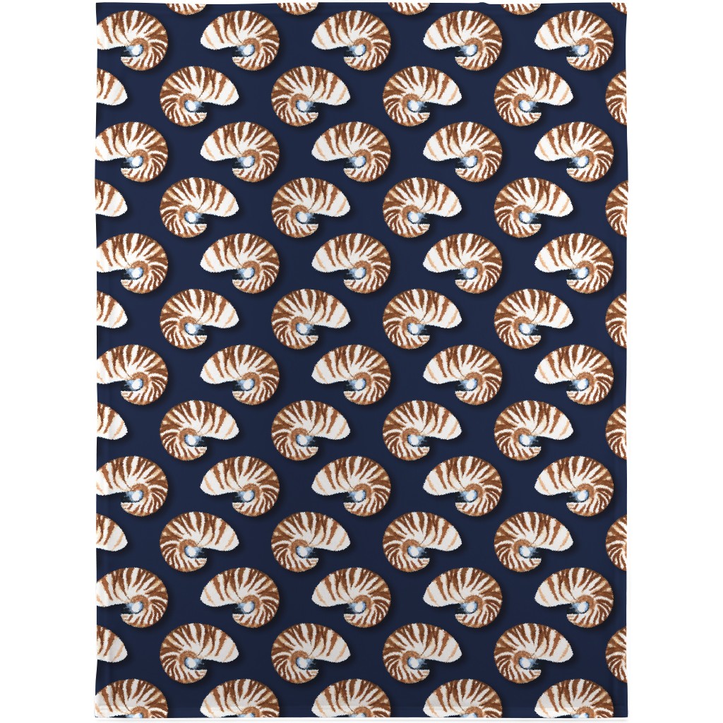 Nautilus - Indigo Blanket, Fleece, 30x40, Blue