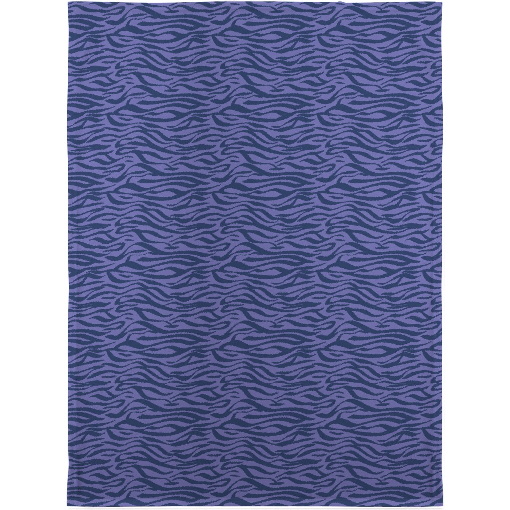 Zebra Animal Print - Purple Blanket, Fleece, 30x40, Purple, Purple