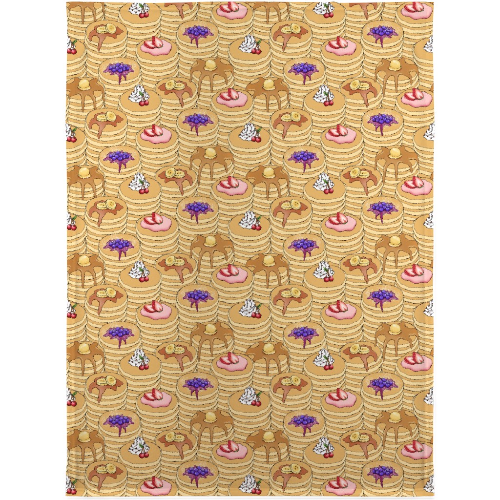 Flapjack Stack Blanket, Fleece, 30x40, Beige, Pearl