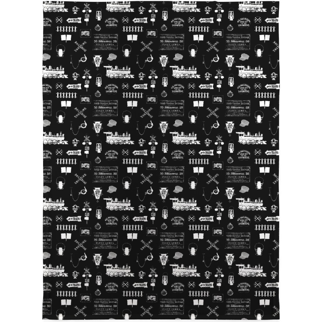 Railroad Blanket, Fleece, 30x40, Black