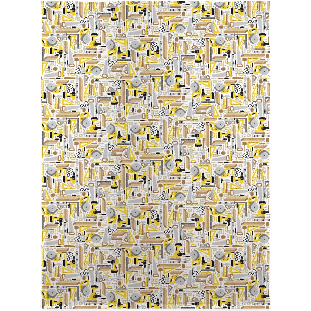 Measure Twice, Cut Once - Multicolor Blanket, Fleece, 30x40, Yellow, Classic Yellow