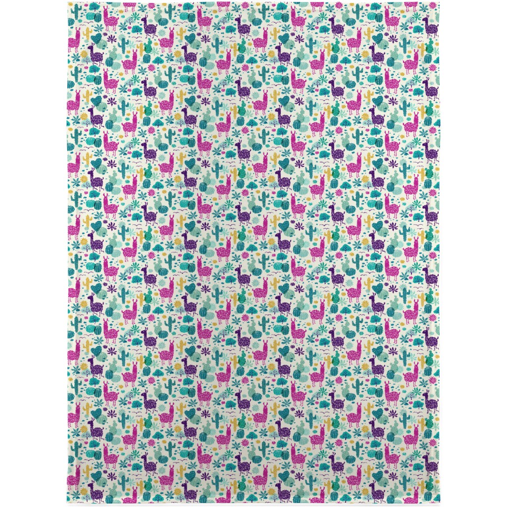 Llamas in the Desert - Multicolor Blanket, Fleece, 30x40, Multicolor
