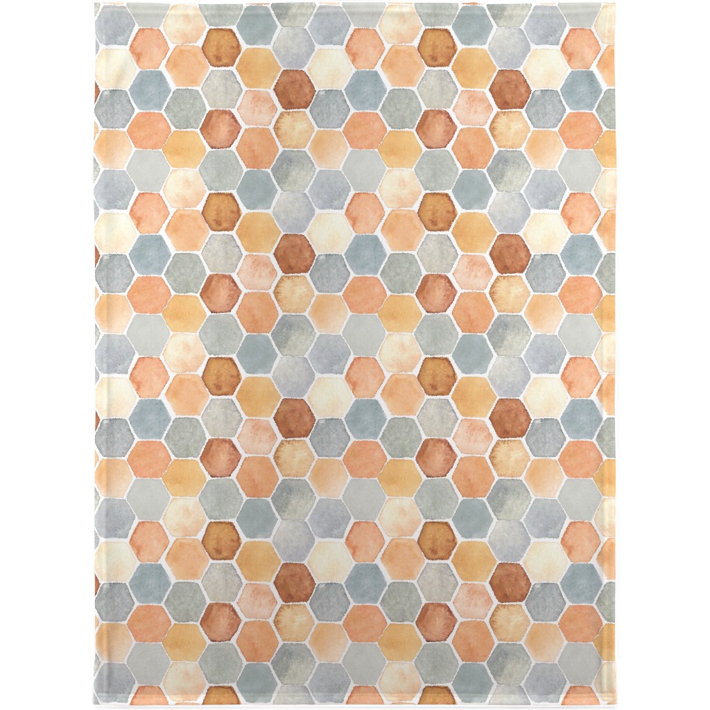 Hexagon - Warm Blanket, Fleece, 30x40, Multicolor