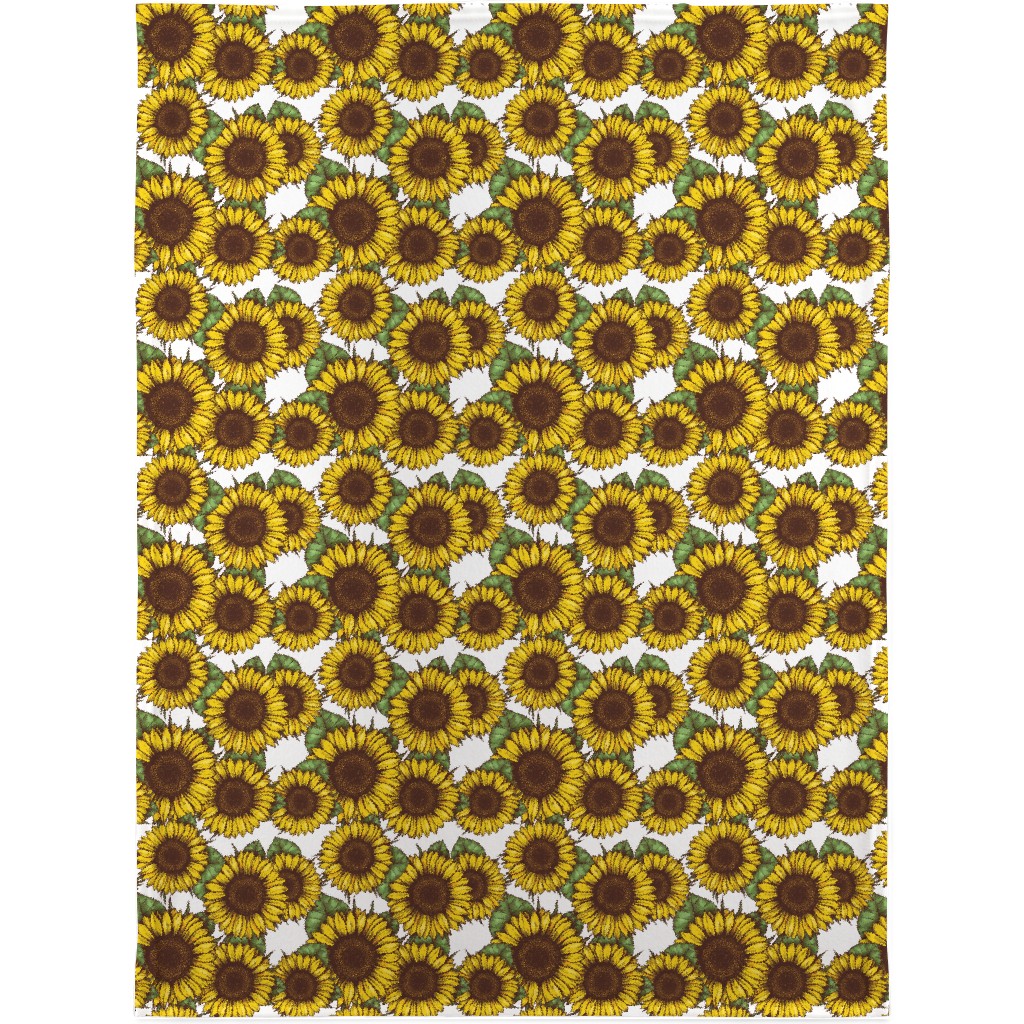 Sunflowers Blanket, Fleece, 30x40, Yellow, Classic Yellow