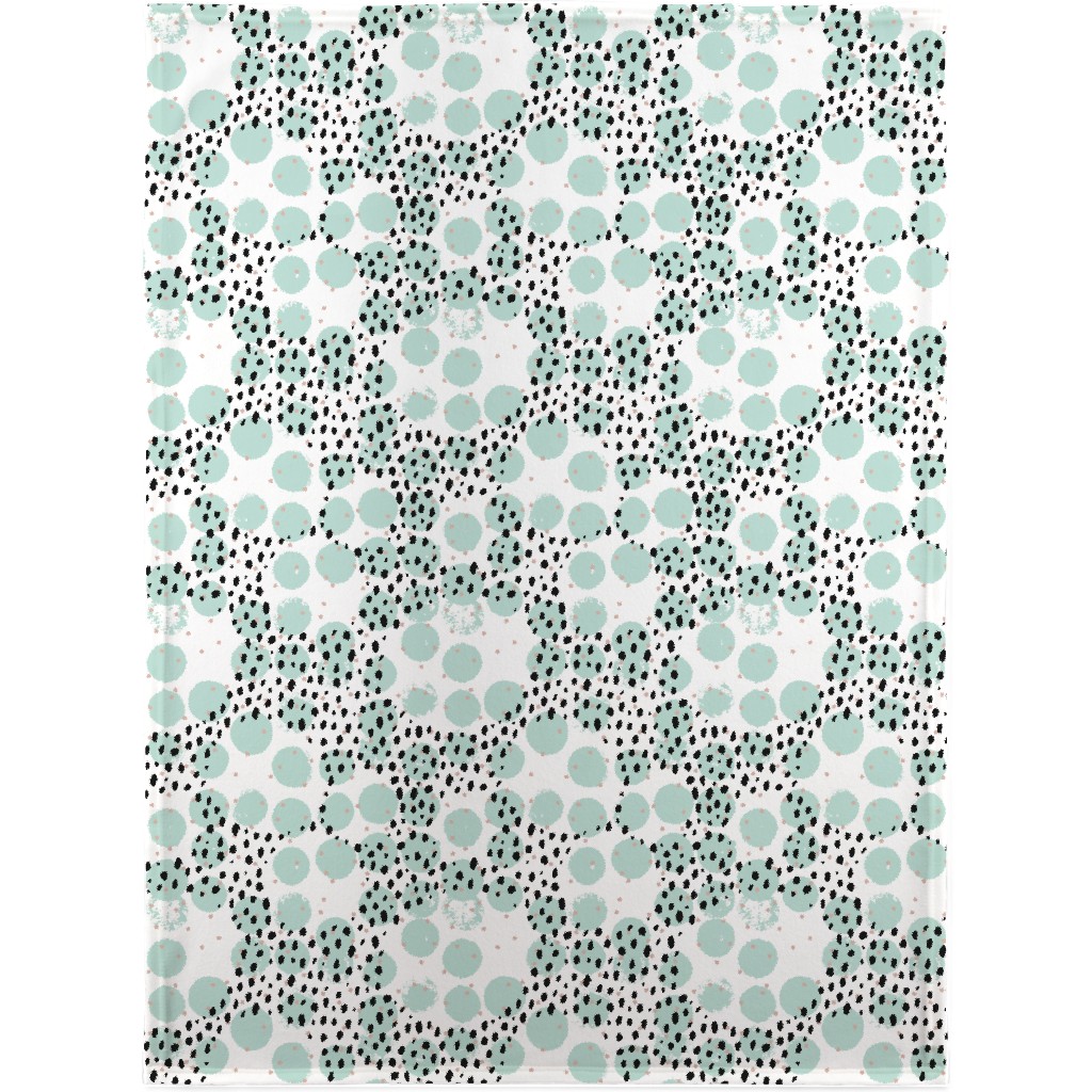 Abstract Rain - Green Blanket, Fleece, 30x40, Green, Classic Green