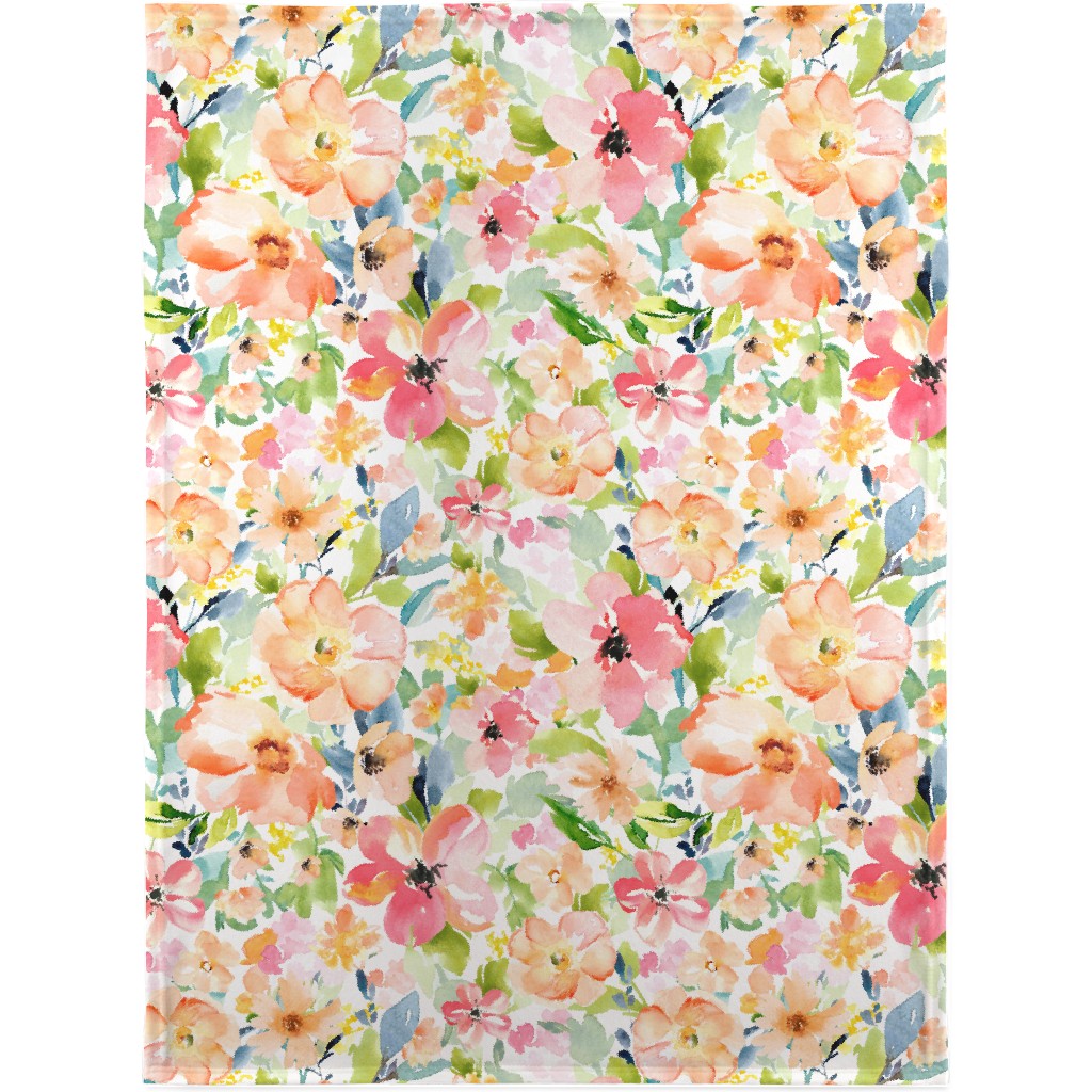 Floral Love Print Blanket, Fleece, 30x40, Multicolor