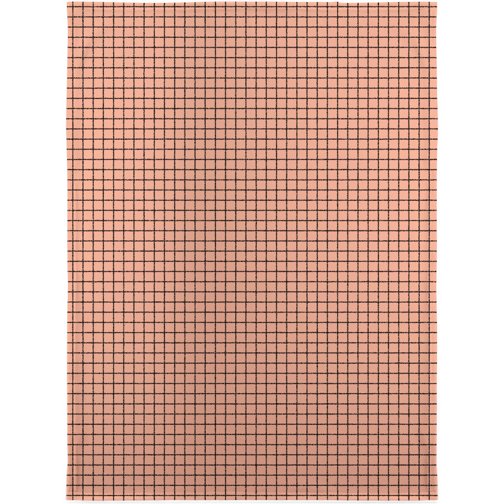 Square Grid Blanket, Fleece, 30x40, Pink, Dusk Pink