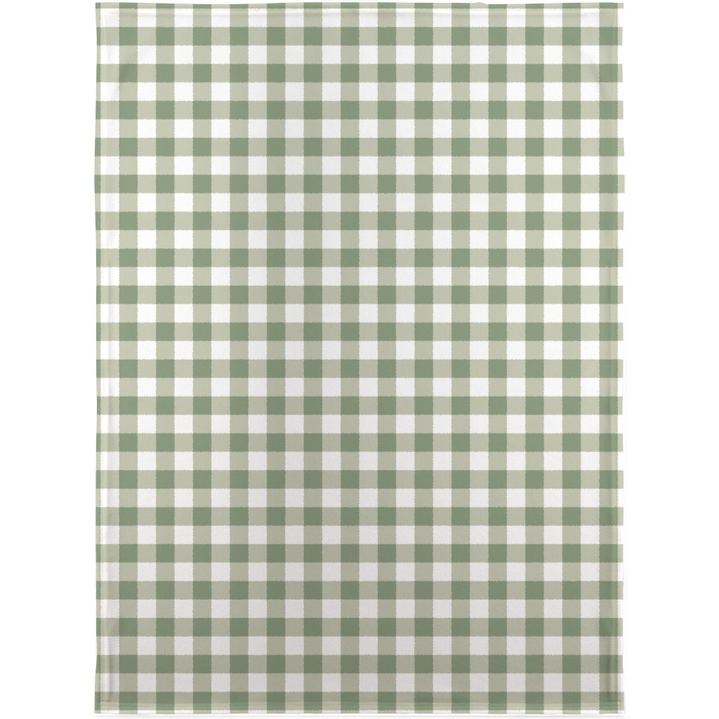 Plaid - Green Blanket, Fleece, 30x40, Green