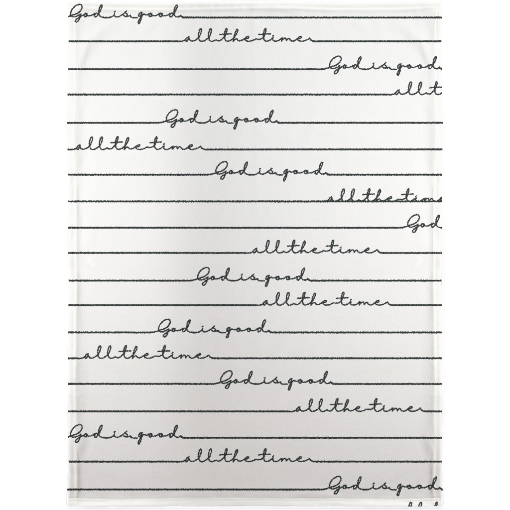 God Is Good Print - Neutral Blanket, Fleece, 30x40, White, White