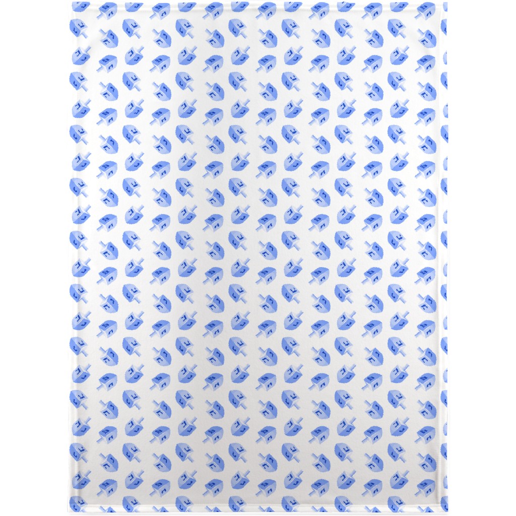 Dreidels Blanket, Fleece, 30x40, Blue, Blue Bonnet