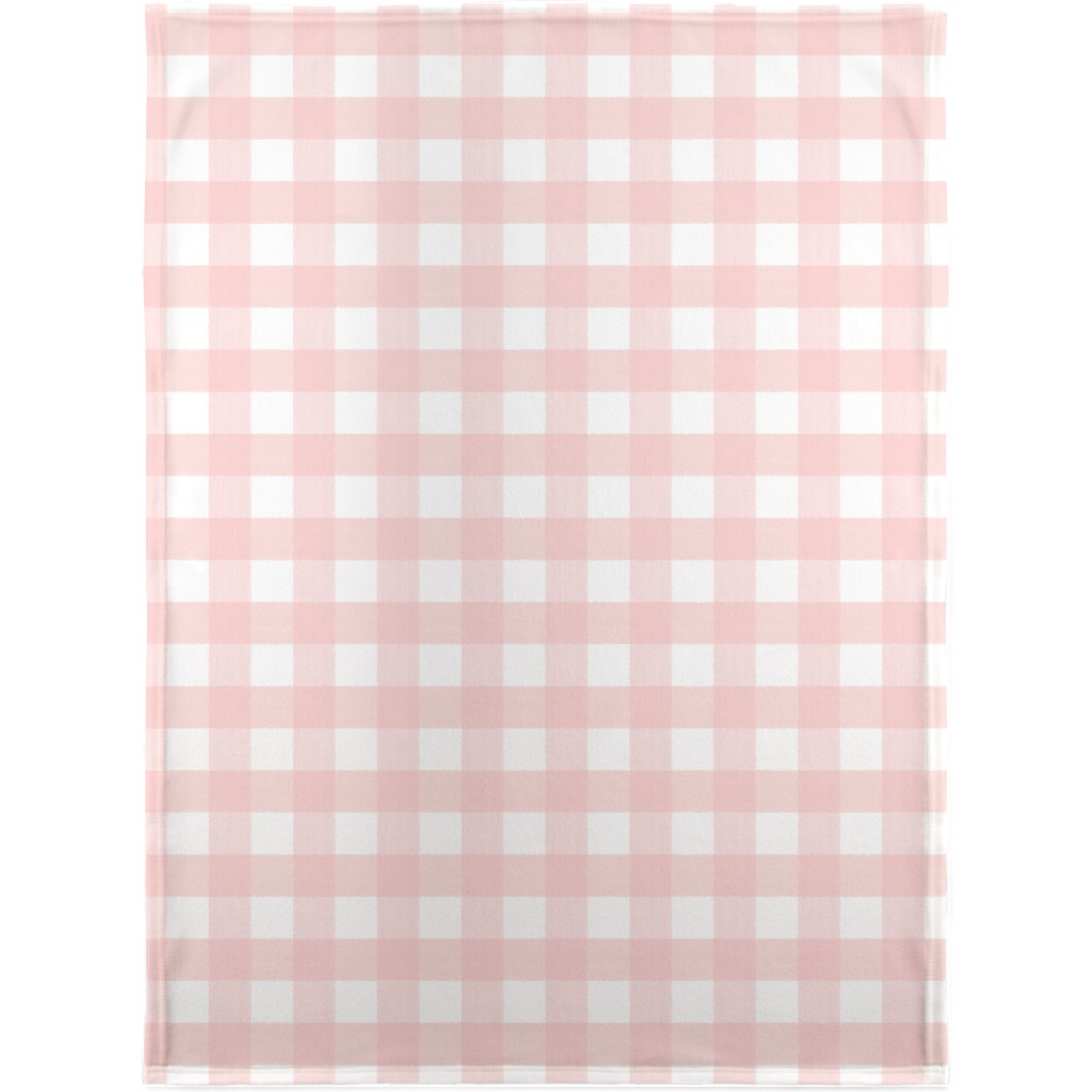 Cross Hatch Plaid Blanket, Fleece, 30x40, Pink, Pearl